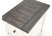 jfra white end table   