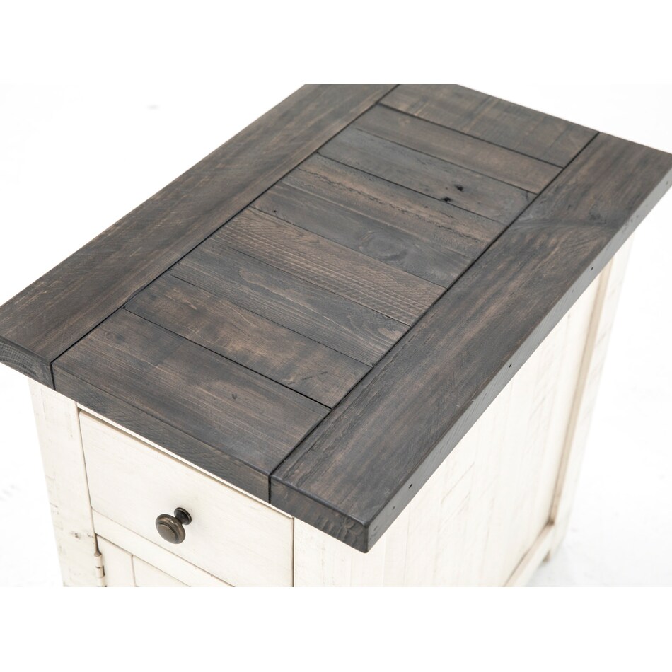 jfra white end table   