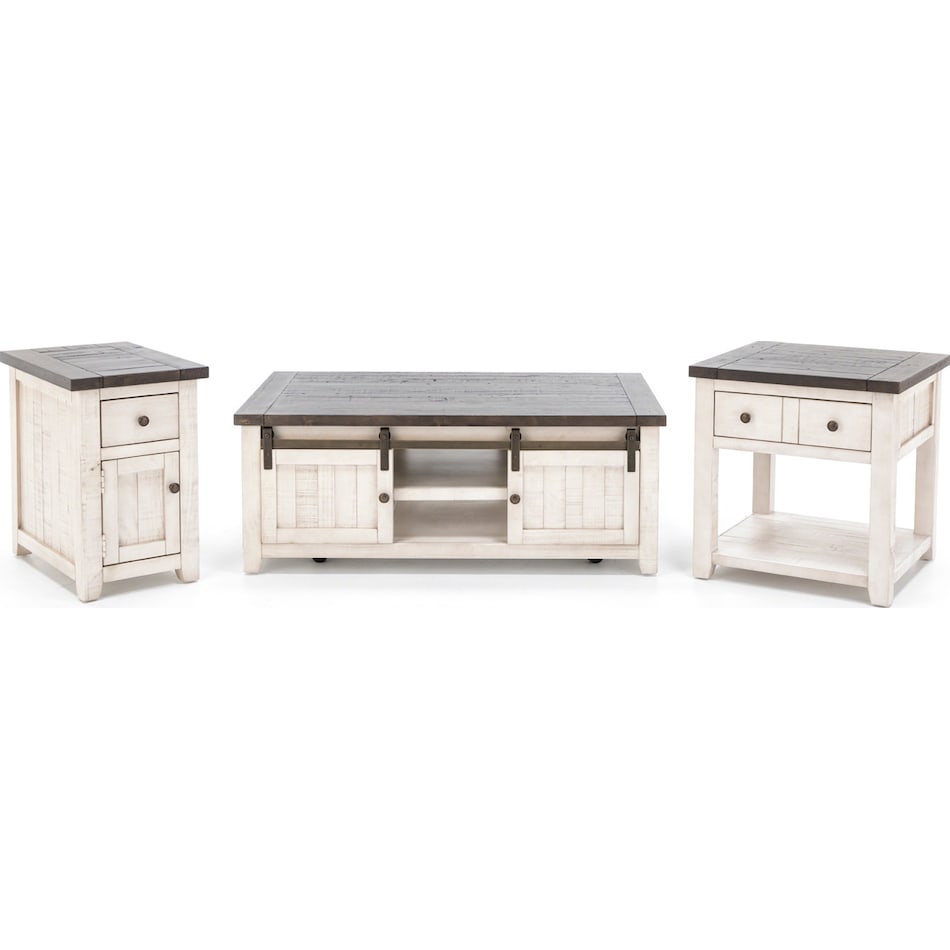 jfra white end table   