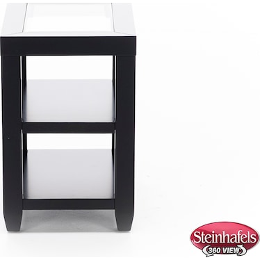 Essentials Black Chairside Table