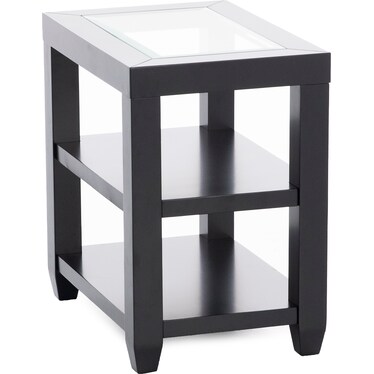 Essentials Black Chairside Table
