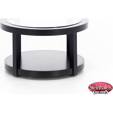 Essentials Black Round Cocktail Table