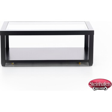 Essentials Black Rectangle Cocktail Table