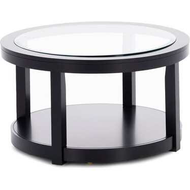 Essentials Black Round Cocktail Table