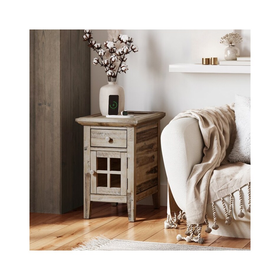 jofran sales inc grey wash chairside table   