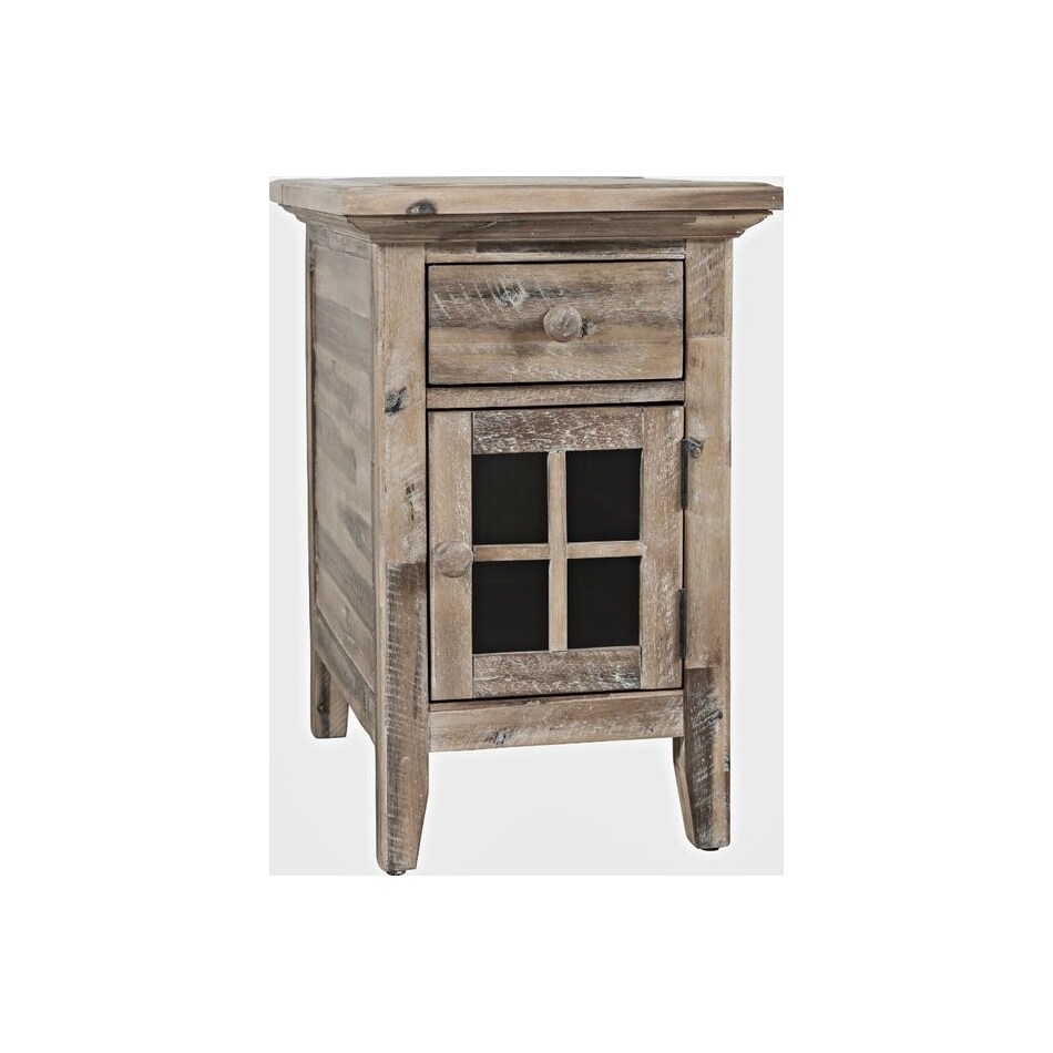 jofran sales inc grey wash chairside table   