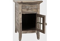 jofran sales inc grey wash chairside table   