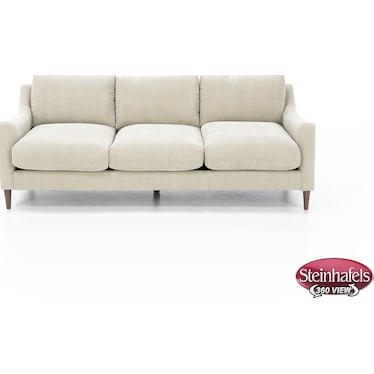 Mostny Sloped Track Arm Sofa Plus in Chrome