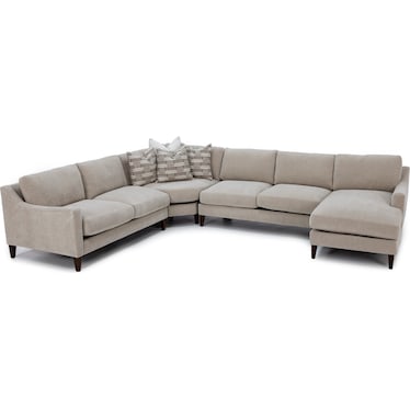 Mostny 4-Pc. Sectional With Four Pillows