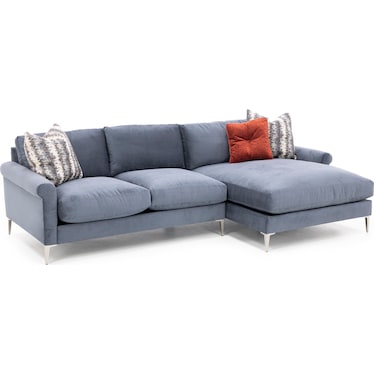 Nikola 2-Pc. Chaise Sofa With Three Pillows
