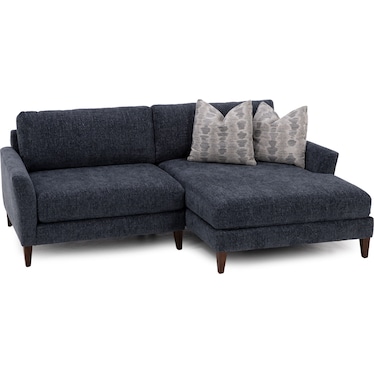 Nova 2-Pc. Flare Arm Sectional With Two Pillows