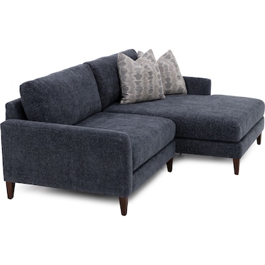 Nova 2-Pc. Flare Arm Sectional With Two Pillows