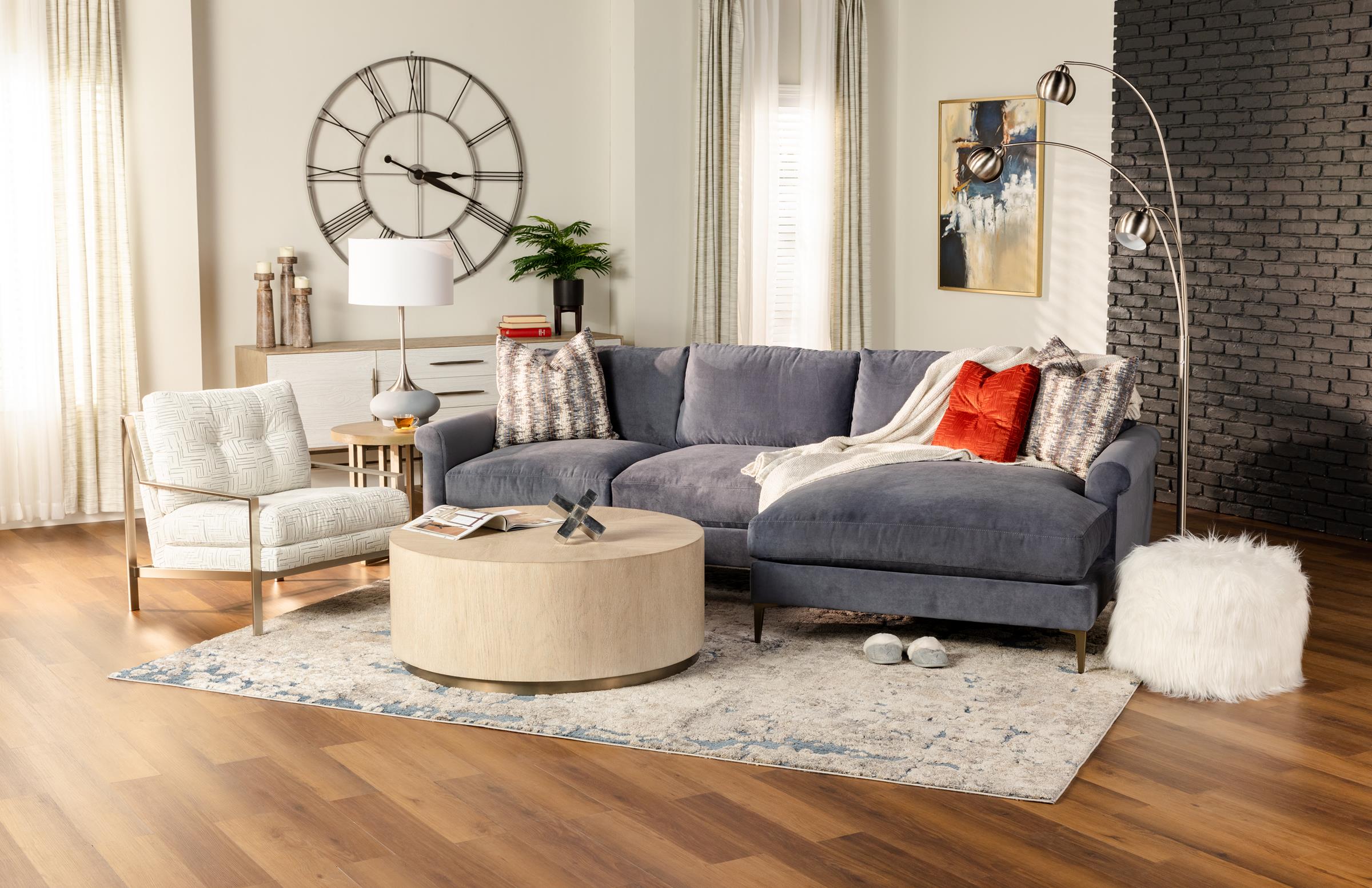Nikola 2-Pc. Chaise Sofa With Three Pillows | Steinhafels