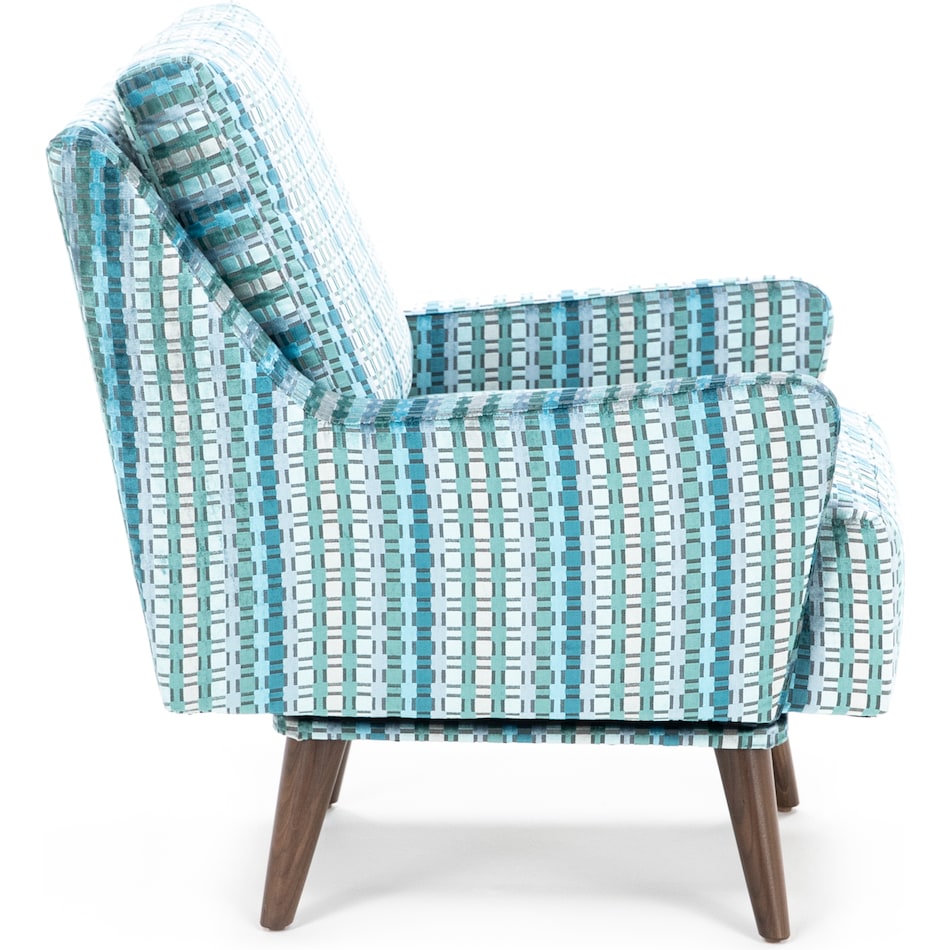 jonathan louis blue swivel chair   