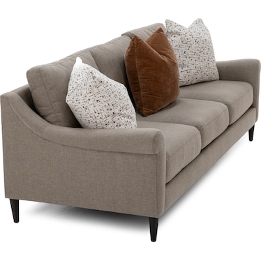 Hertz Sloped Roll Arm Sofa Plus With Three Pillows