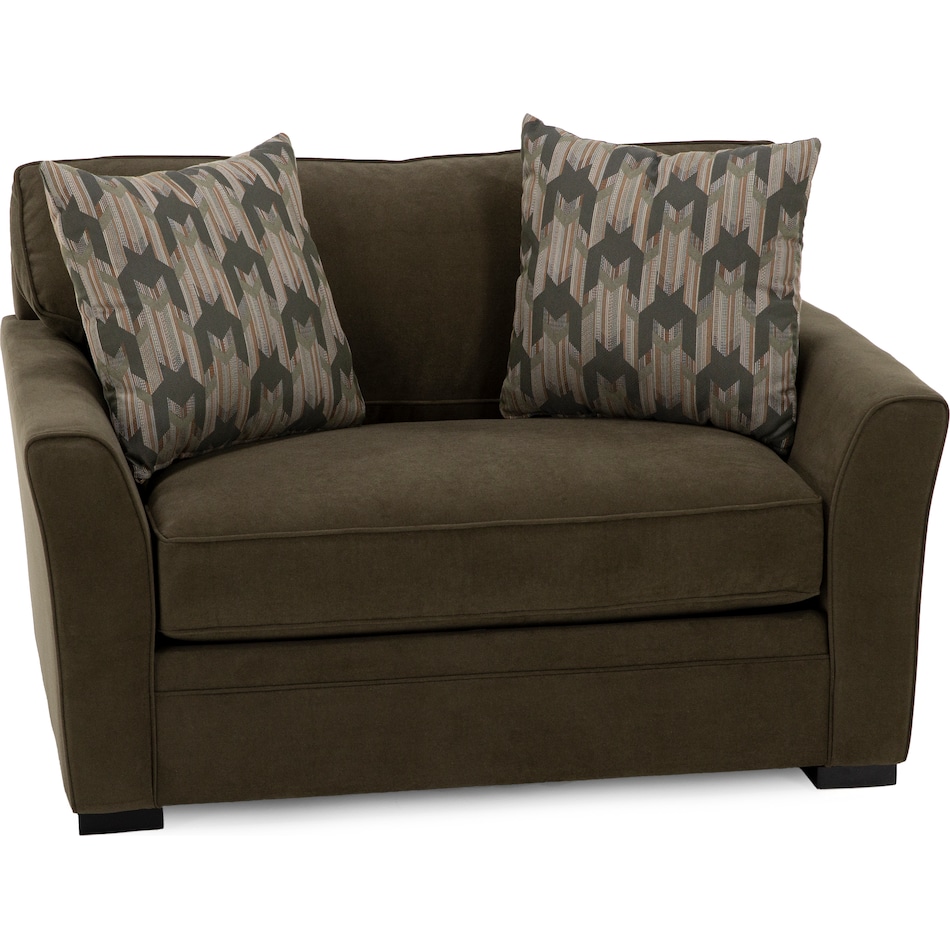 jonathan louis green chair and a half   