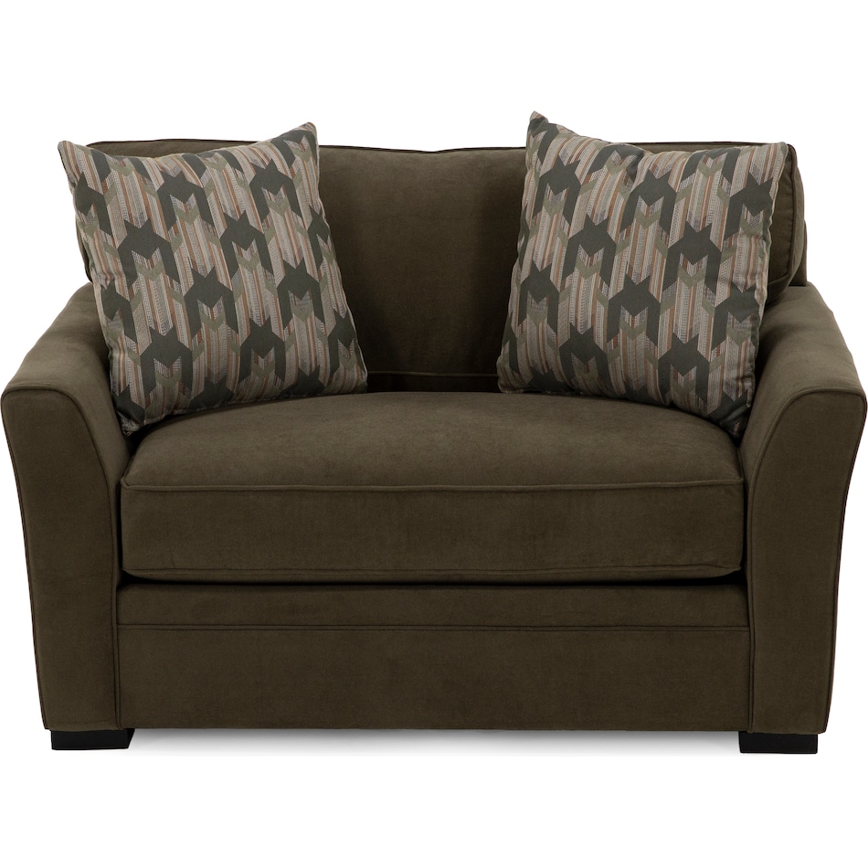 jonathan louis green chair and a half   