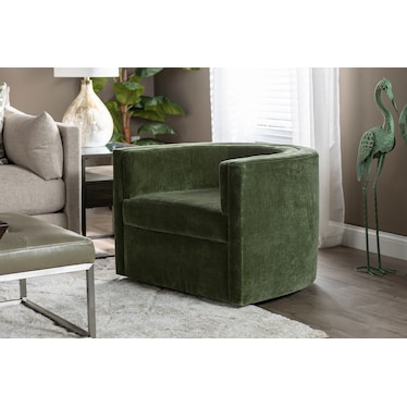 Crease Swivel Accent Chair