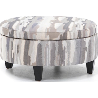 Medium Round Storage Custom Ottoman