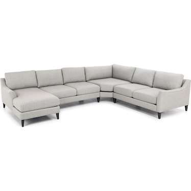 Neils 4-Pc. Sectional In Pewter In Left-Facing