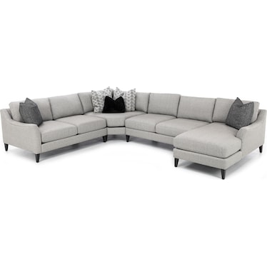 Neils 4-Pc. Sectional with Five Pillows