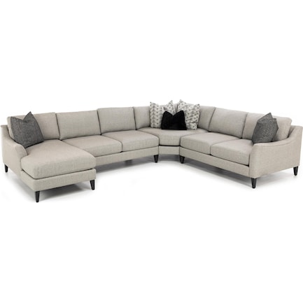 Neils 4-Pc. Sectional with Five Pillows