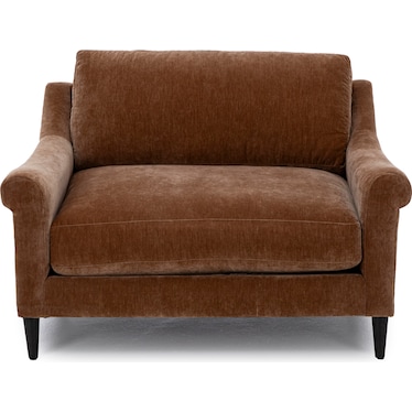 Hertz Sloped Roll Arm Cuddle Chair With Pluma Plush Cushion