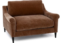 jonathan louis orange chair and a half z  