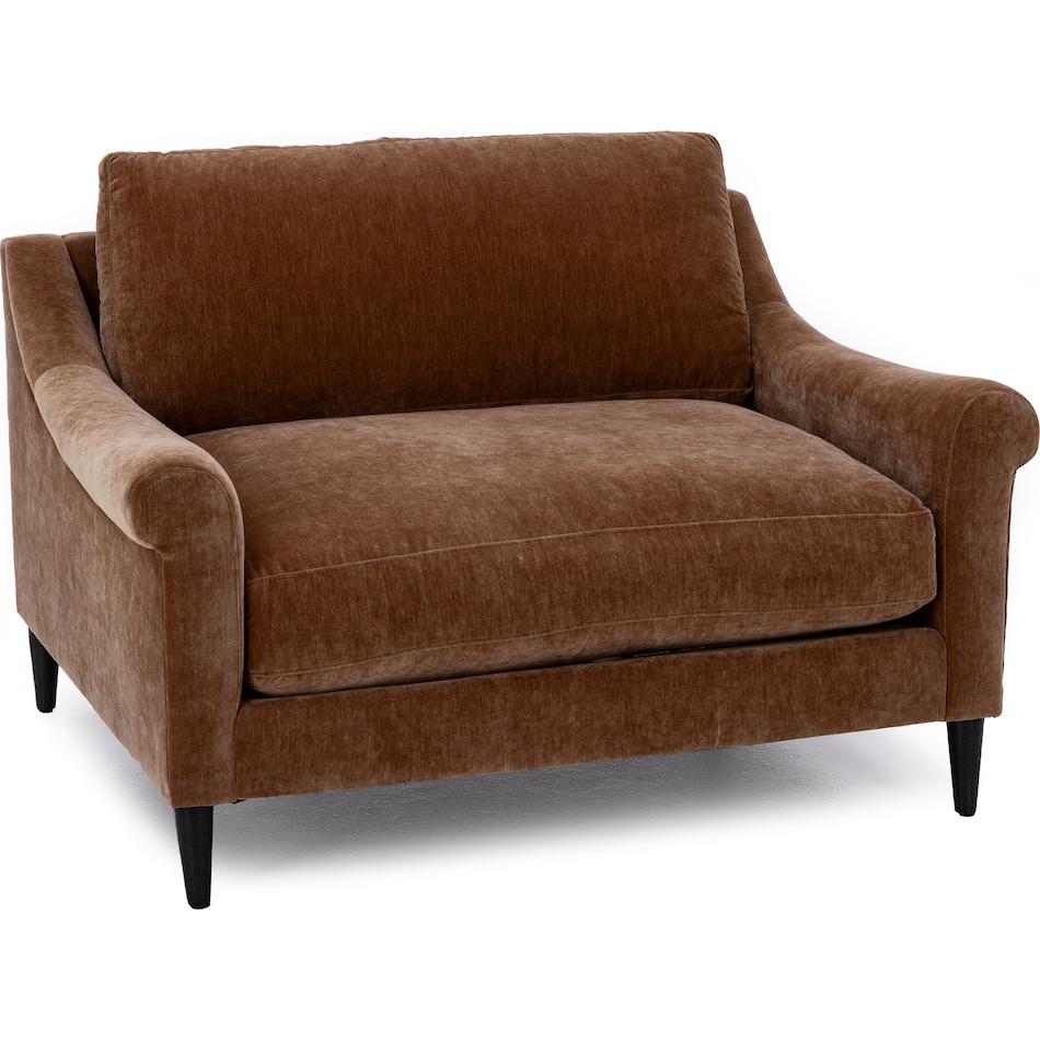 jonathan louis orange chair and a half z  