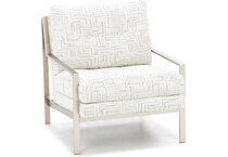 jonathan louis white accent chair   