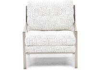 jonathan louis white accent chair   