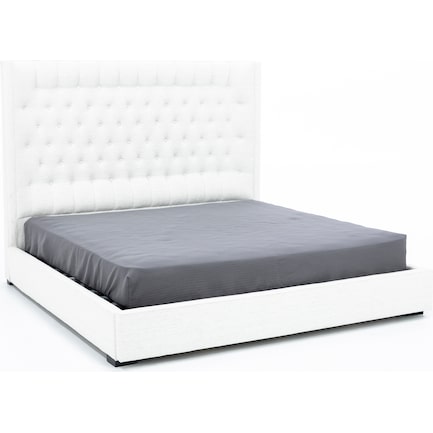 Carly Full Upholstered Storage Bed (Discontinued Slats)