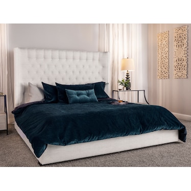 Carly Upholstered Bed (Discontinued Slats)