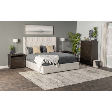 Carly King Upholstered Bed