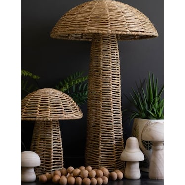 Set of 2 Seagrass Mushrooms 18"/36.5"H