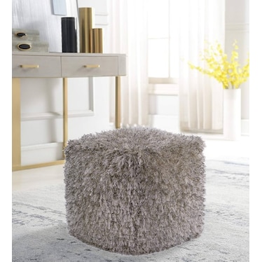 Champagne Pouf 18"W x 18"H