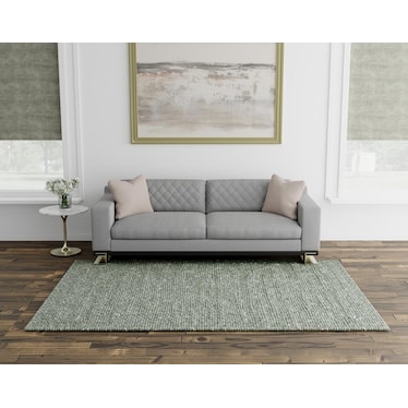 Pave Ivory/Grey Area Rug 5'W x 7'6"L