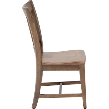 Kincaid Kafe Splat Back Side Chair Wood Seat