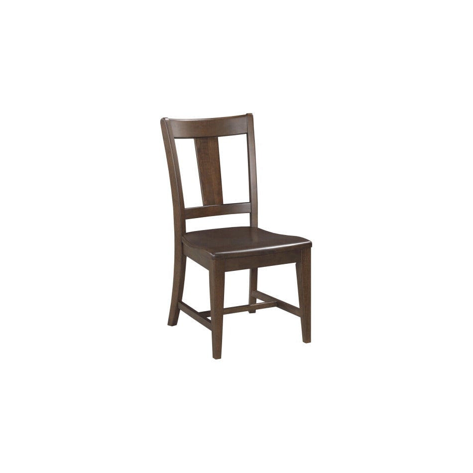 kincaid furniture brown inch standard seat height side chair   