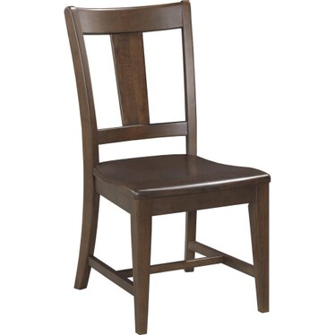 Kincaid Kafe Splat Back Side Chair Wood Seat