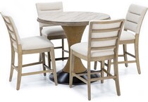 kincaid furniture brown inch bar table round oval pkg  