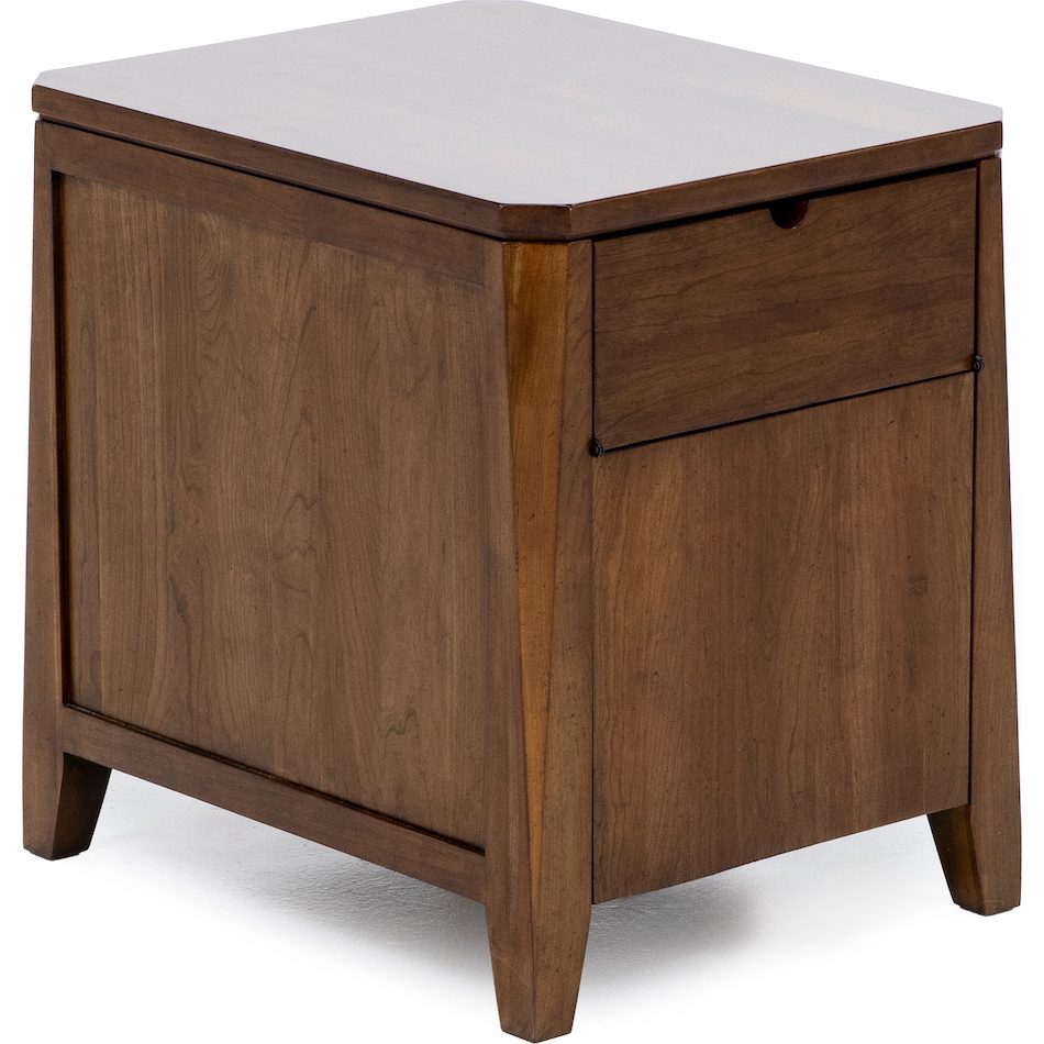 kincaid furniture brown chairside table asr  