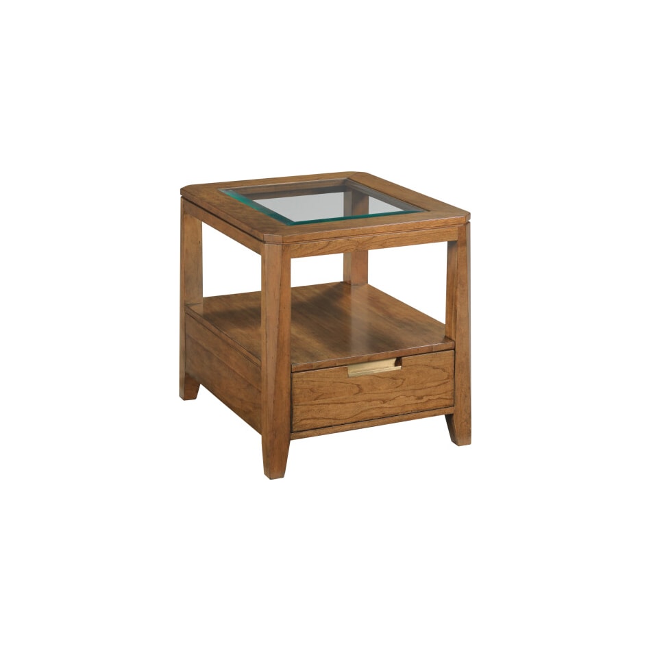 kincaid furniture brown end table asr  