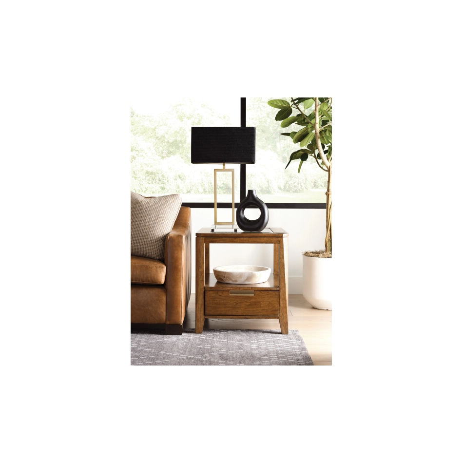 kincaid furniture brown end table asr  