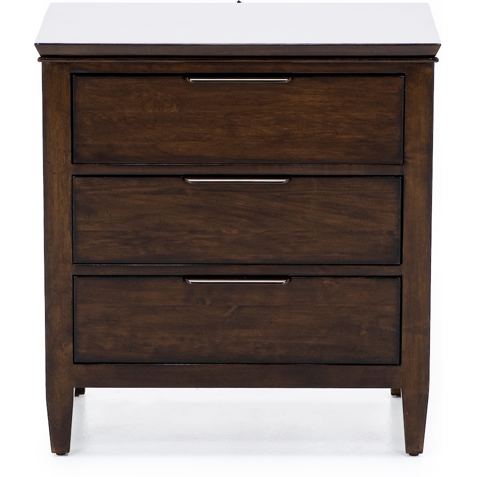 kincaid furniture brown three drawer   