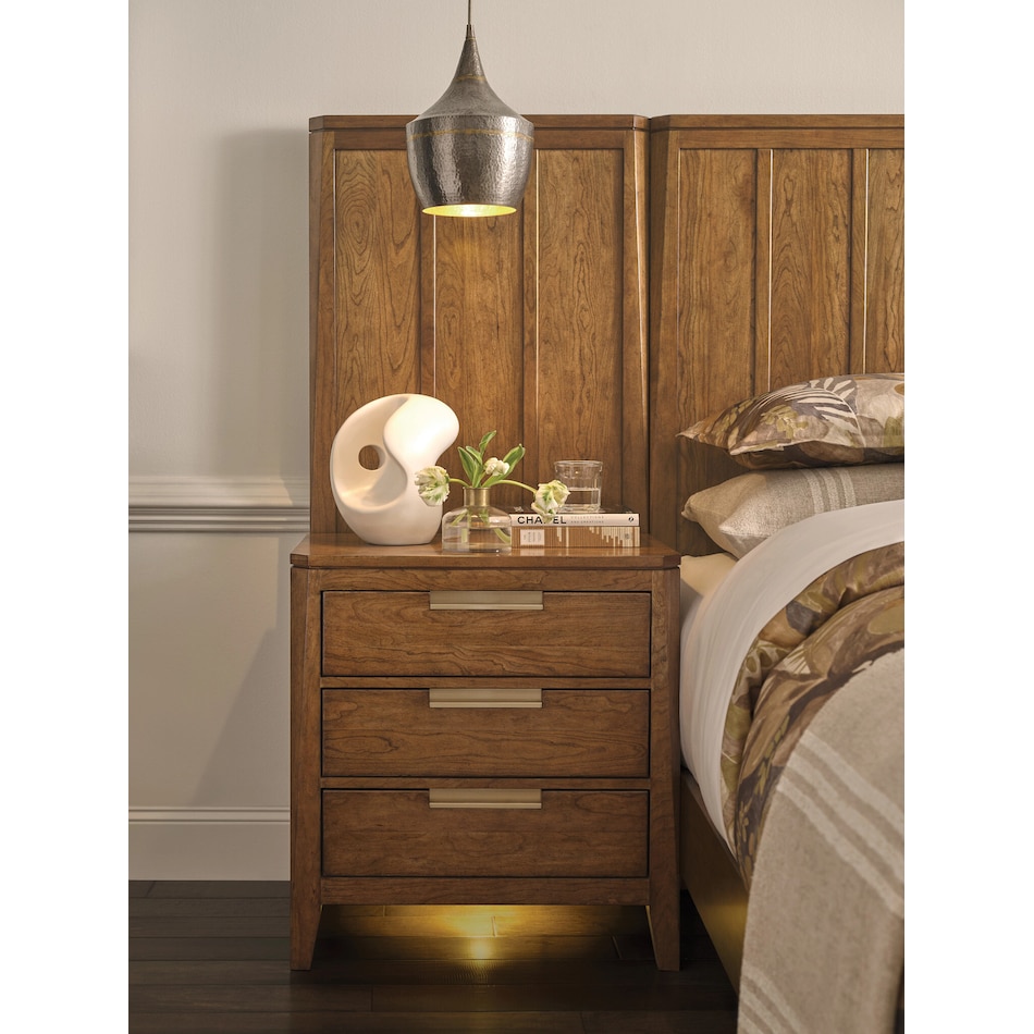 kincaid furniture brown three drawer   