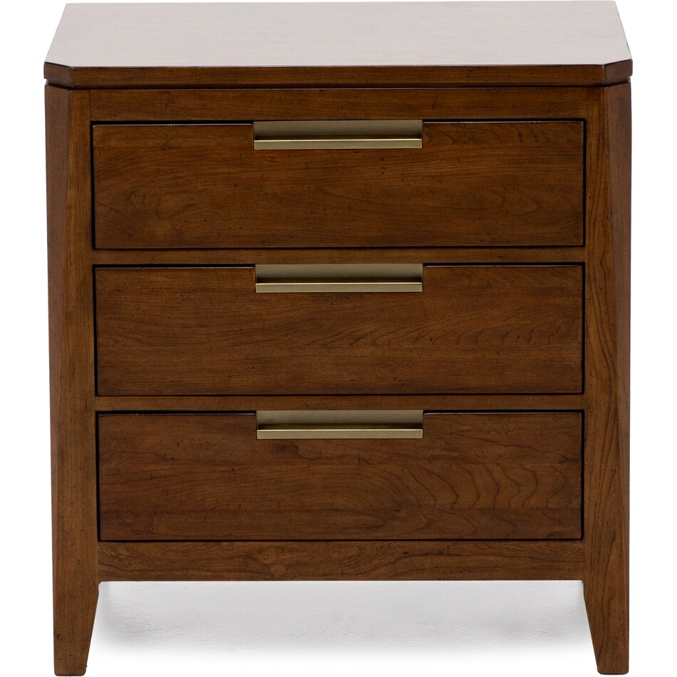 kincaid furniture brown three drawer   