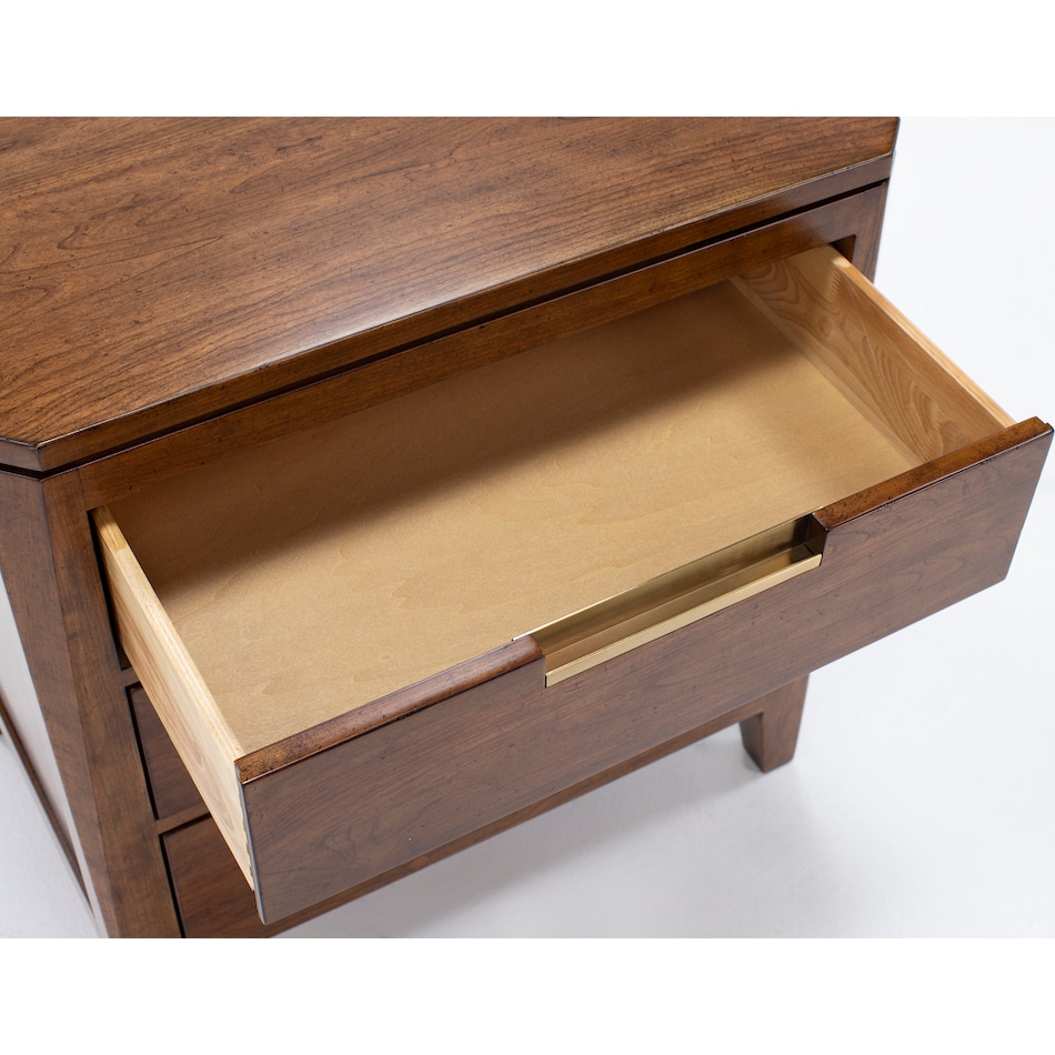 kincaid furniture brown three drawer   