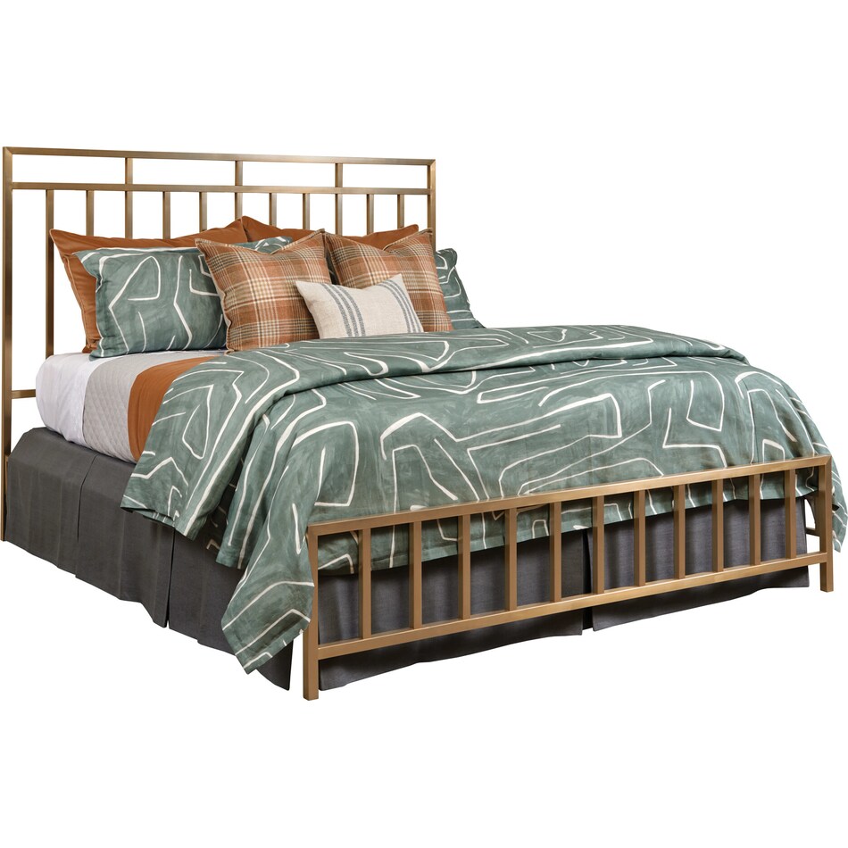 kincaid furniture gold bronze tone queen bed package mqp  