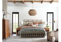 kincaid furniture gold bronze tone queen bed package mqp  
